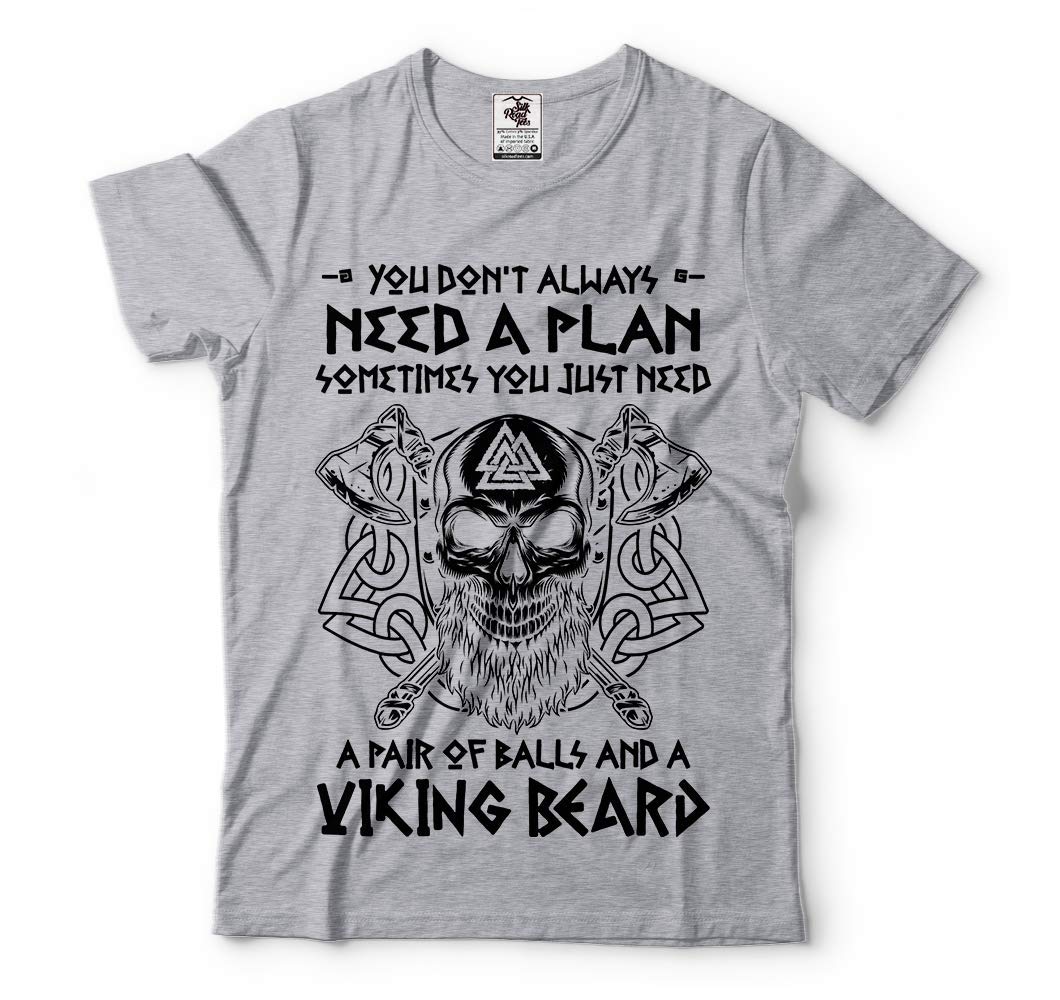 Viking Beard T-Shirt | Norse Mythology Graphic Tee | Thor & Odin Inspired Nordic Design | Perfect for Viking Lovers, Cosplay & Norse History Enthusiasts
