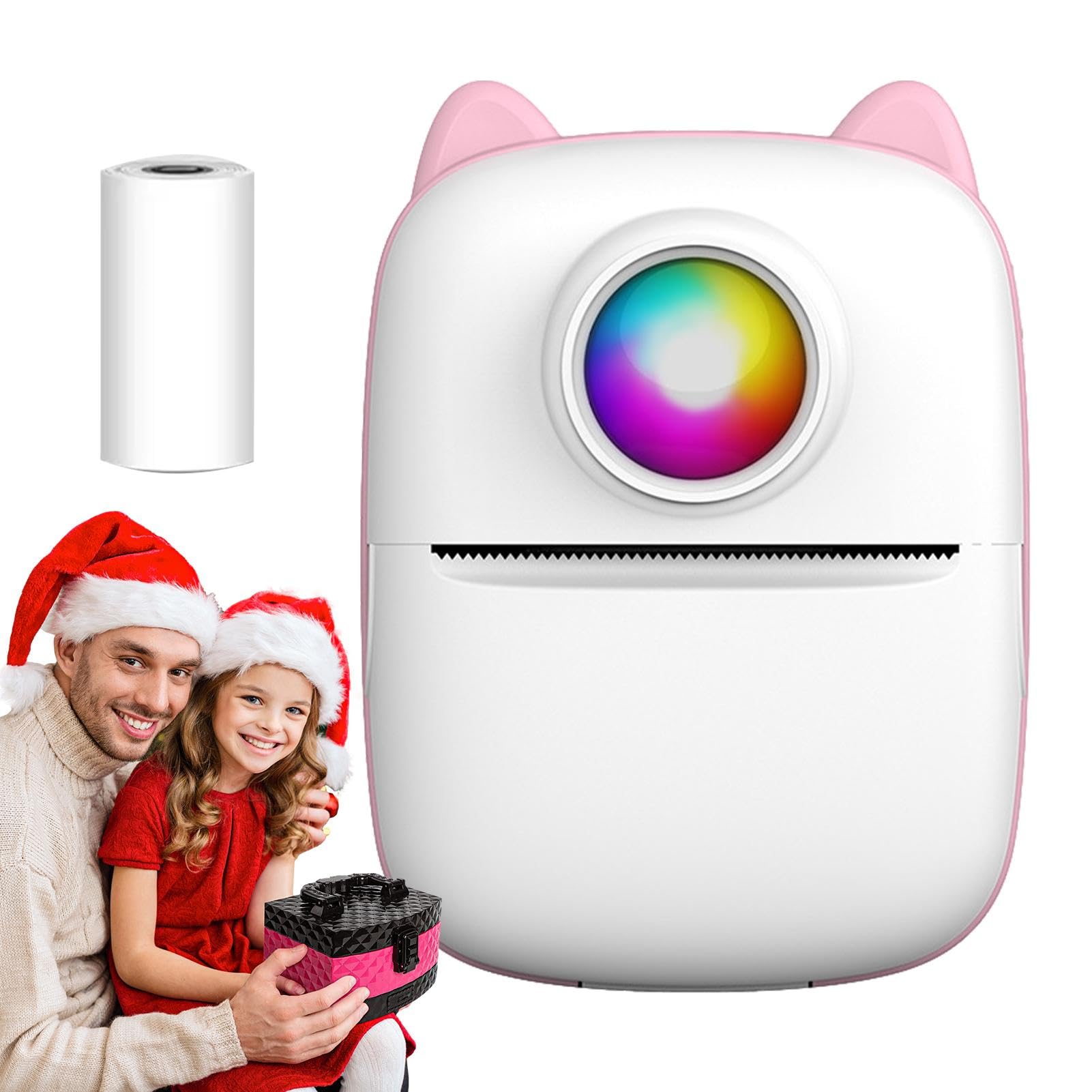 Wireless Compact Photo Printer - Portable Handheld Instant Color Printer with 1000mAh Battery & Temperature Sensitive Technology | Perfect for Travel, Home Decor, Scrapbooking, and On-the-Go Printing Needs