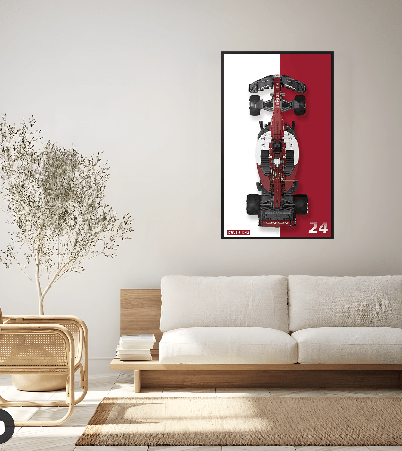 Alfa Romeo F1 Team ORLEN C42 C64005 Display Wall Mount - Premium Formula 1 Memorabilia for Home & Office Decor - Perfect for Racing Fans & Collectors