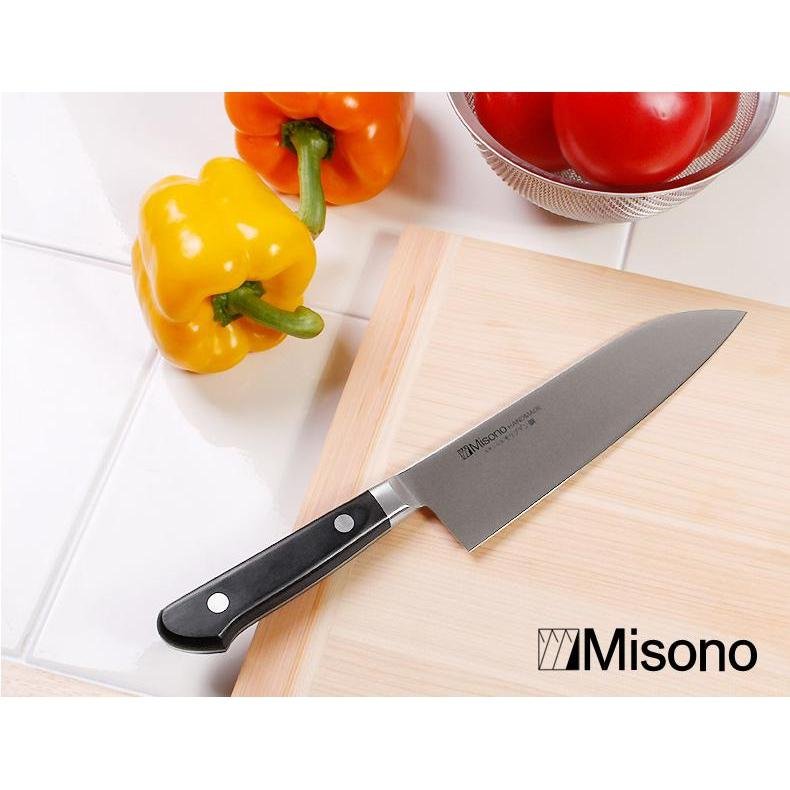 Premium Misono Molybdenum Steel Santoku Knife 180mm - Japanese Chef Knife for Precision Cutting - Ideal for Slicing, Dicing, and Chopping Vegetables, Meat, and Fish