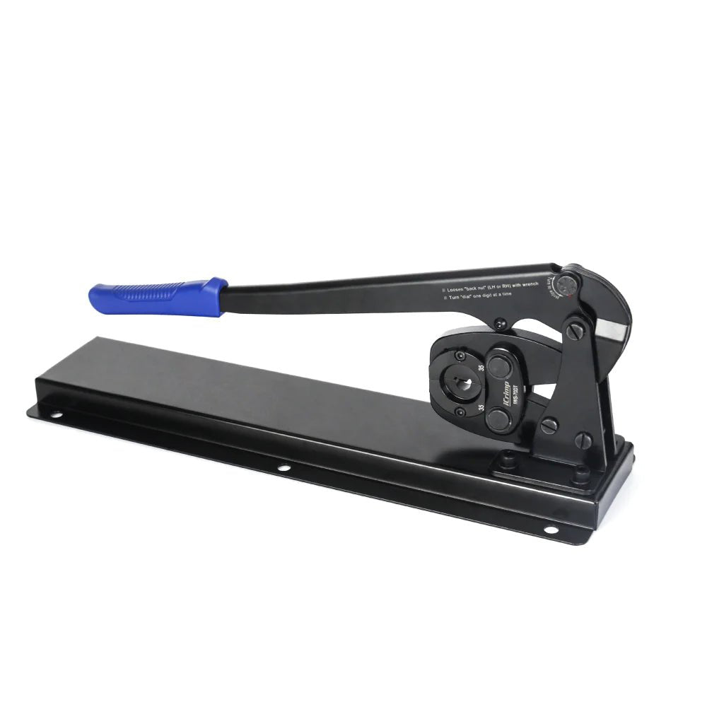 Heavy Duty Battery Lug Crimper for 6-70mm² AWG 10-2/0 Battery Cables - Bench Mount Punch Type Crimping Tool for Tubular Cable Lugs | Perfect for Automotive, Marine & Solar Power Applications