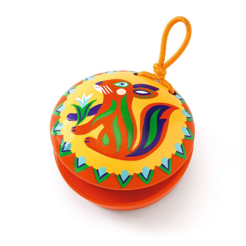 Animambo Castanet Musical Instrument for Kids - Djeco Wooden Percussion Toy - Perfect for Music Education & Early Childhood Development