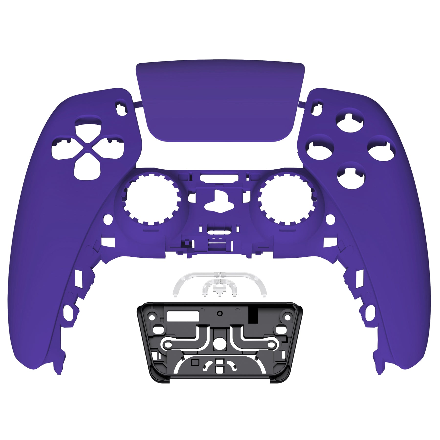 eXtremeRate Purple Replacement Front Housing Shell with Touchpad for PS5 Controller BDM-010/020/030/040/050 - DIY Customization & Gaming Enhancement