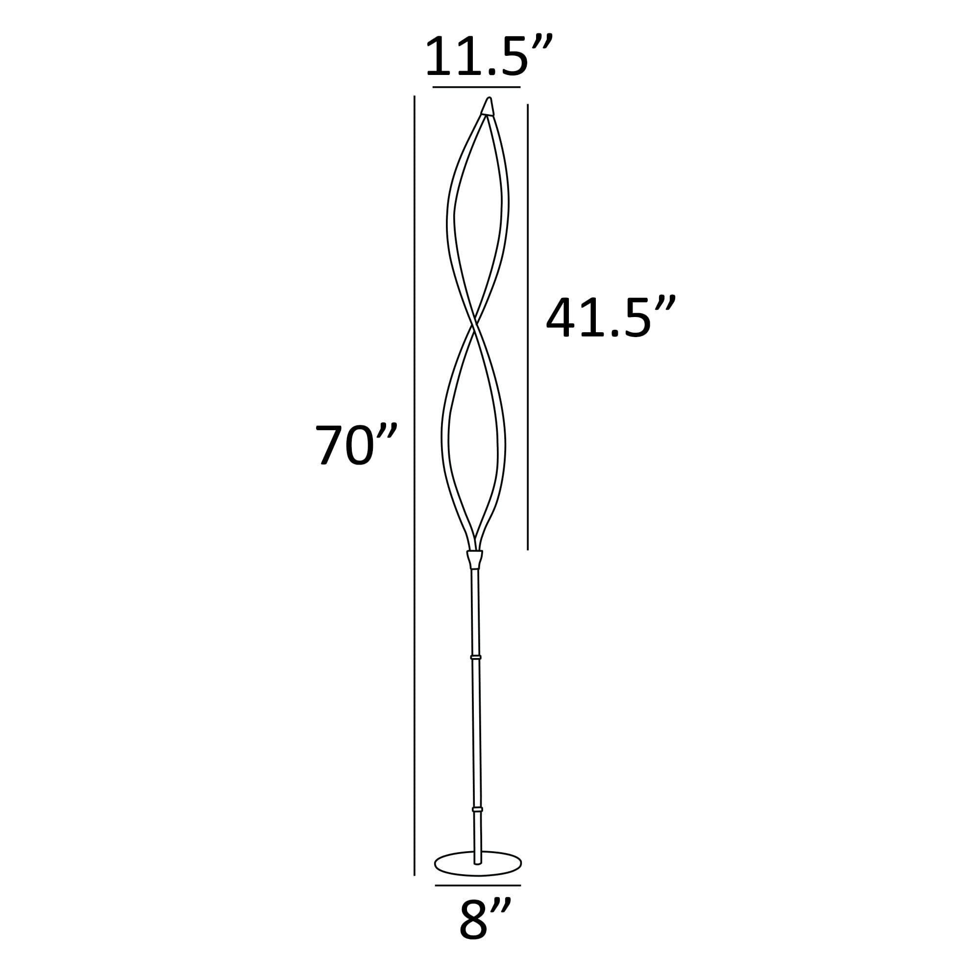 Lite Source Kyle 16W 1 LED Floor Lamp - 70 Inch Tall Adjustable Standing Light with 11.5 Inch Base - Perfect for Living Room, Bedroom, or Office Lighting