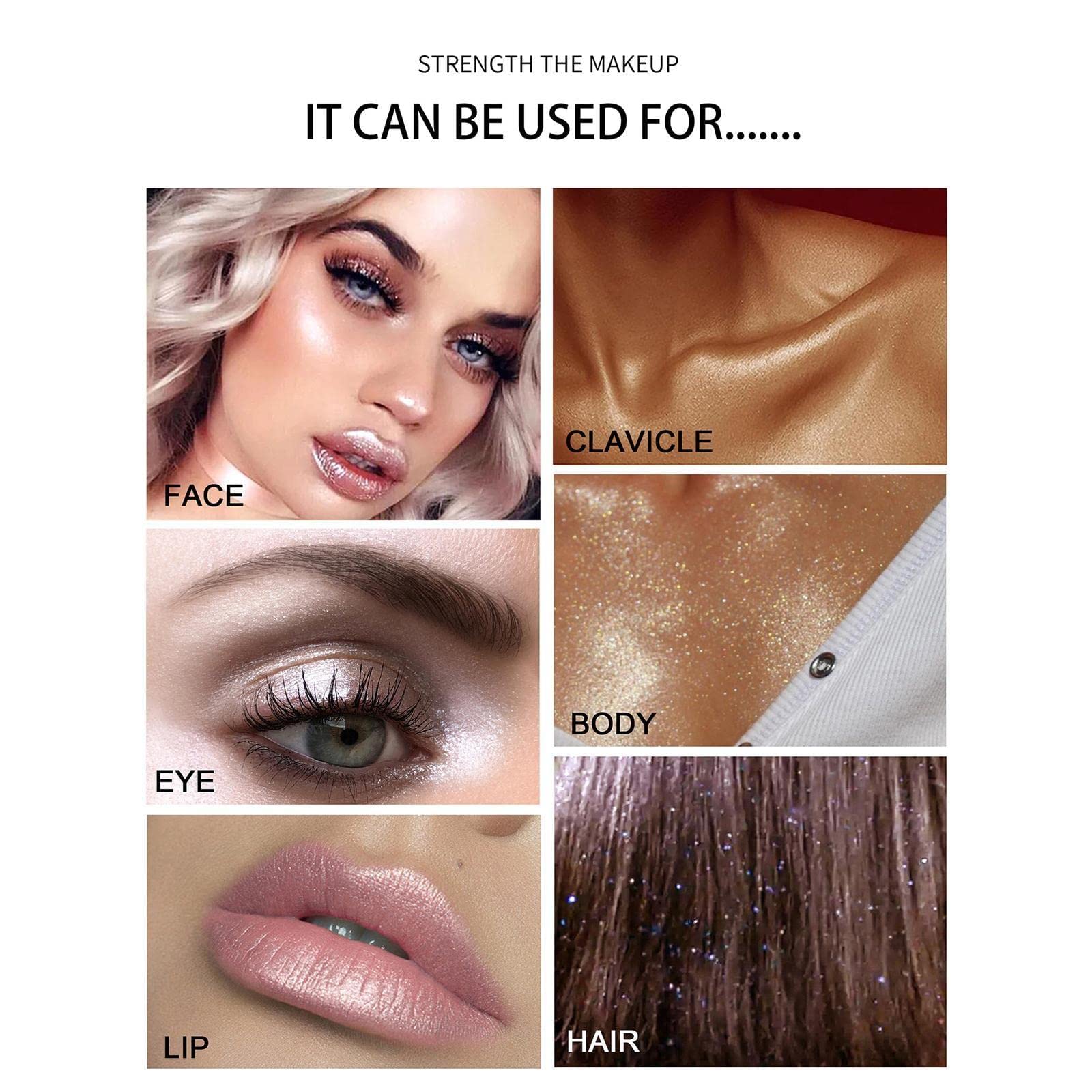 Shimmer Body Cream & Highlight Liquid - Skin Brightening & Bronzer Makeup for All Skin Tones | Perfect for Parties, Beach Days & Glamorous Night Out Looks