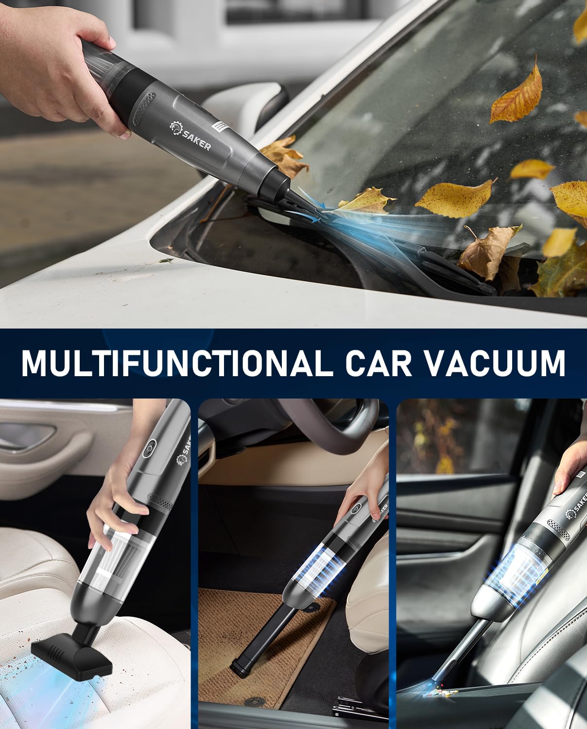 HL109 Cordless Handheld Car Vacuum Cleaner - Portable & Powerful for Home, Car, Pet Hair, Office Use | Perfect for Christmas Gifts & Daily Cleaning