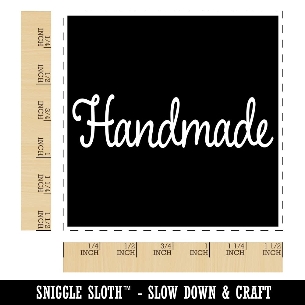 Handmade Self-Inking Rubber Stamp with Blue Ink - 1.5 Inch Large Custom Stamp for Business, Crafting & DIY Projects - Perfect for Office, Scrapbooking & Gift Wrapping
