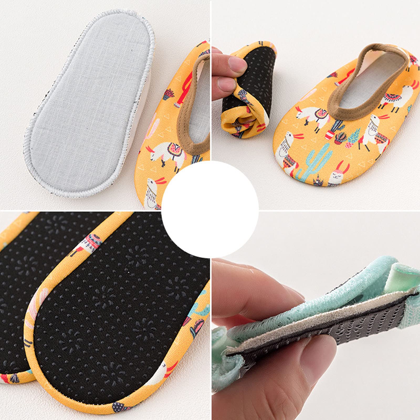 Gaoqi Baby Water Shoes for Boys & Girls - Non-Slip Barefoot Aqua Socks with Cartoon Designs | Perfect for Swimming, Beach, Pool & Water Play