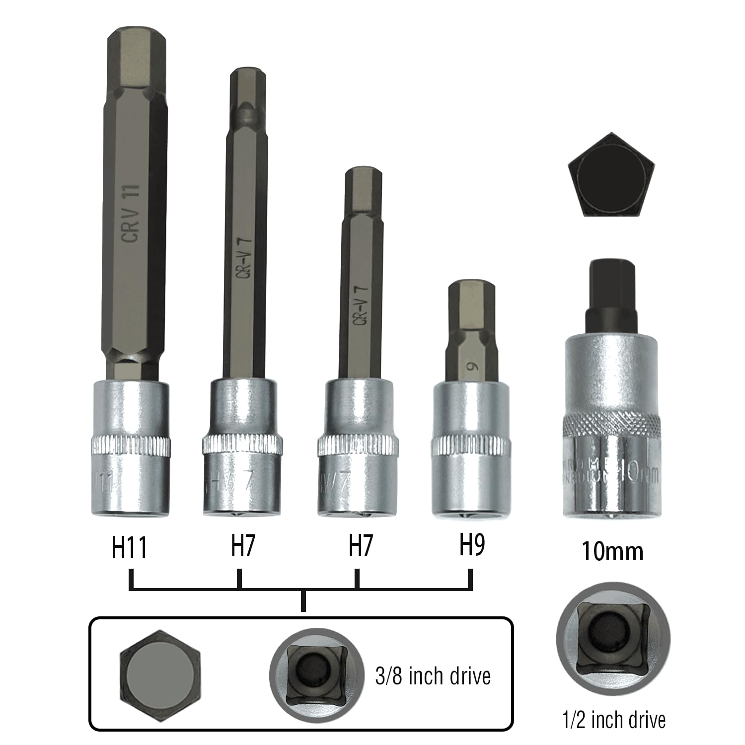 17PCS Universal Master Brake Caliper Socket Set - Professional Brake Caliper Removal Tool Kit for Most Cars (5 Point, 10 Point & Hex Sockets) - Ideal for DIY Auto Repair, Brake Maintenance & Professional Mechanic Use
