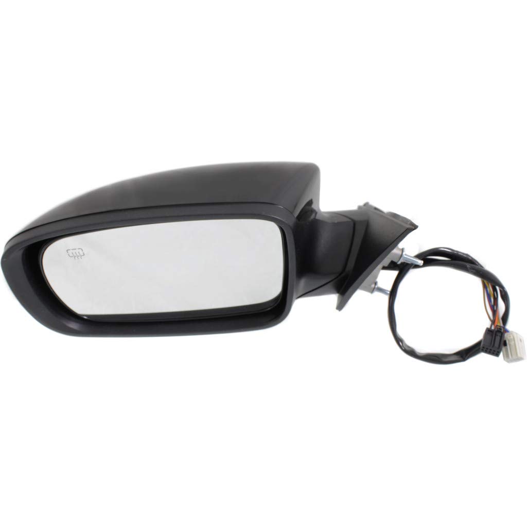 2011-2016 Dodge Charger Driver Side Power Heated Memory Door Mirror Replacement - Manual Folding Paintable CH1320397 - Perfect for Winter Driving & Easy Installation