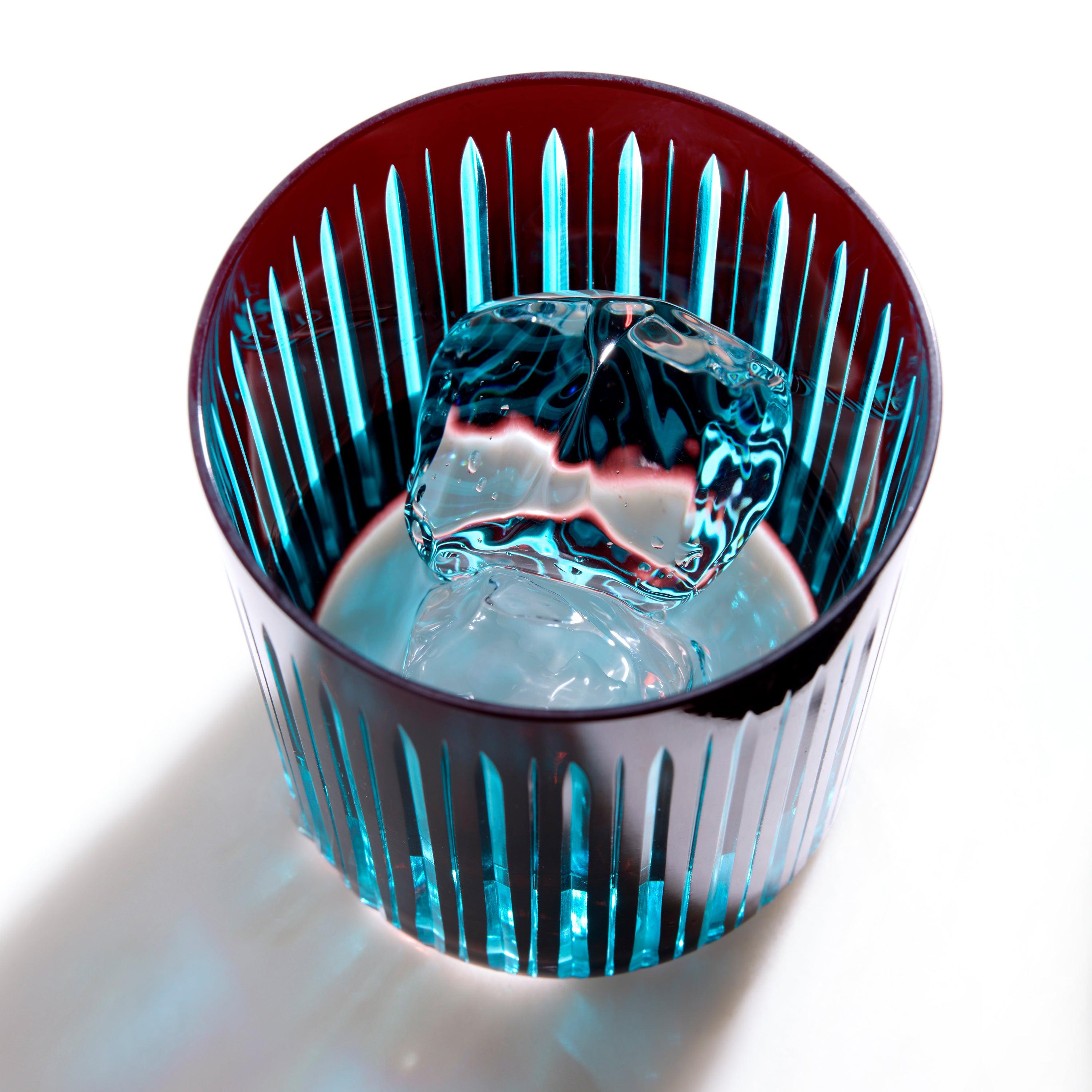 Elegant Prism Highball Glasses - Set of 4 Crystal Clear Bordeaux Wine Glasses for Cocktails, Whiskey & Entertaining - Perfect for Home Bar, Dinner Parties & Gifts