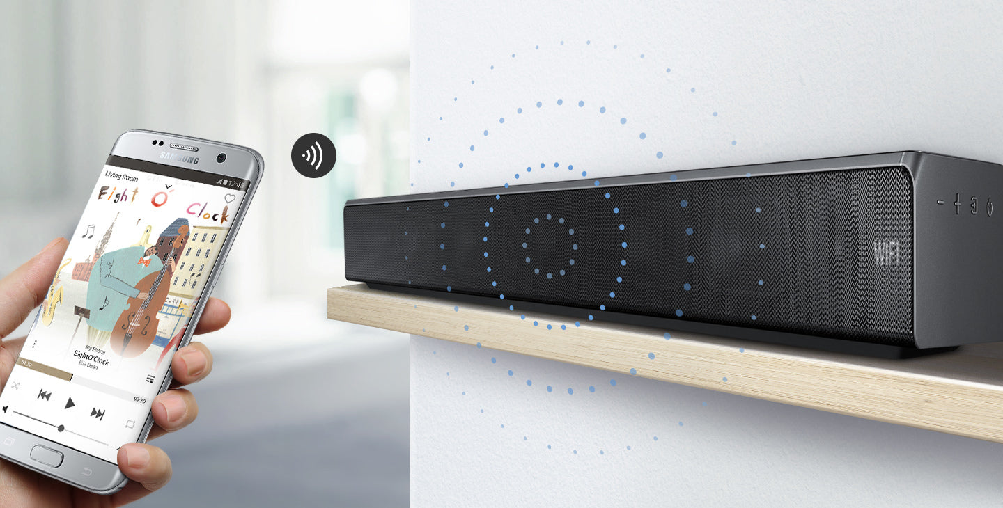 SAMSUNG HW-MS550 2.0 Channel Soundbar with Built-in Subwoofer & 6 Speakers - High Resolution Audio for TV, Movies & Music | Home Theater System for Living Room & Bedroom