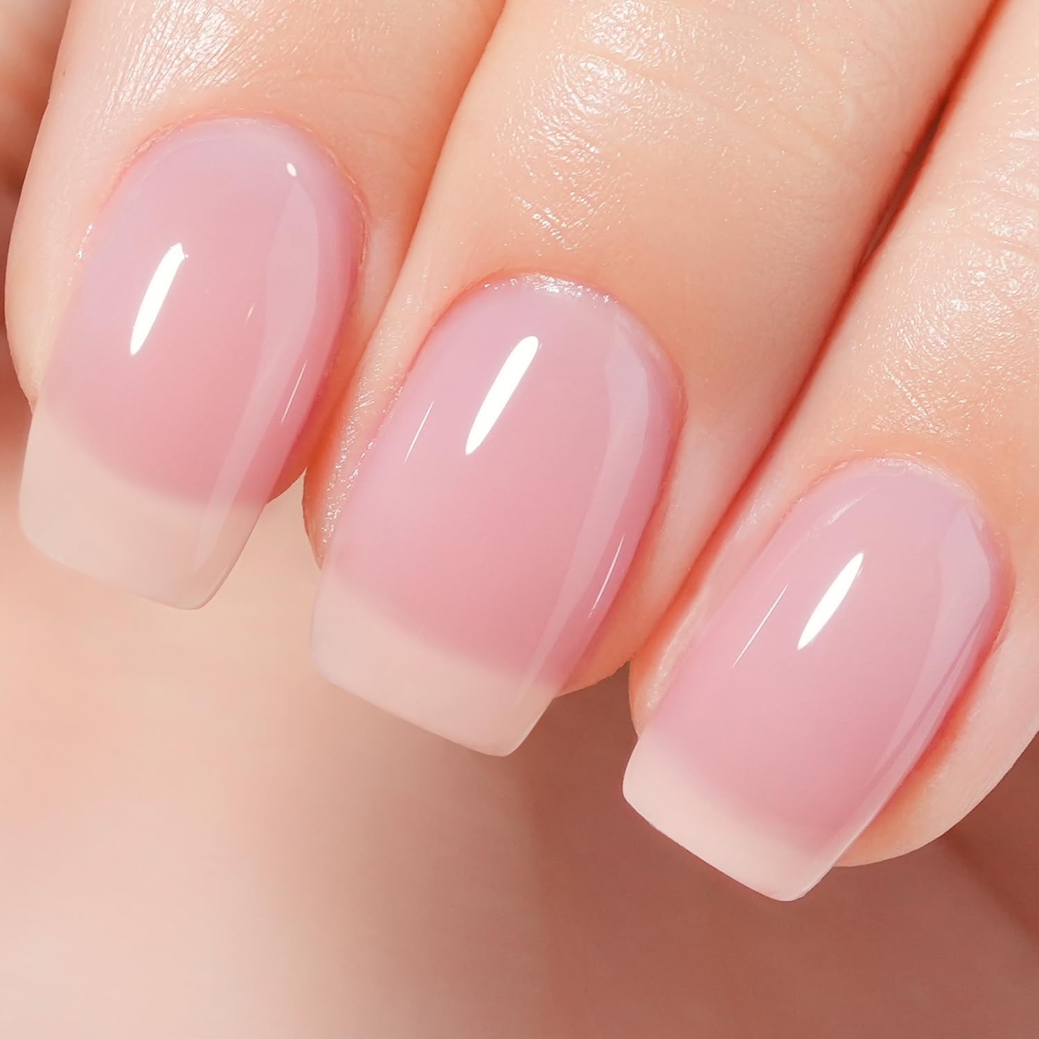 Gelike EC Sheer Nude Gel Polish Set - 6PCS Jelly Light Pink Nail Polish with Gel Liner, Neutral Color Soak Off UV Gel for French Manicure & Nail Art | DIY Home Salon Kit (7ML) | Perfect for Weddings, Parties & Everyday Wear