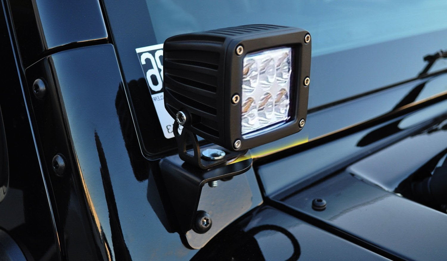 48W LED Driving Pod Lights with A Pillar Bracket & Wiring Kit - Waterproof Off-Road Lights for Jeep Wrangler TJ JK - Perfect for Night Driving, Trail Adventures & Off-Roading