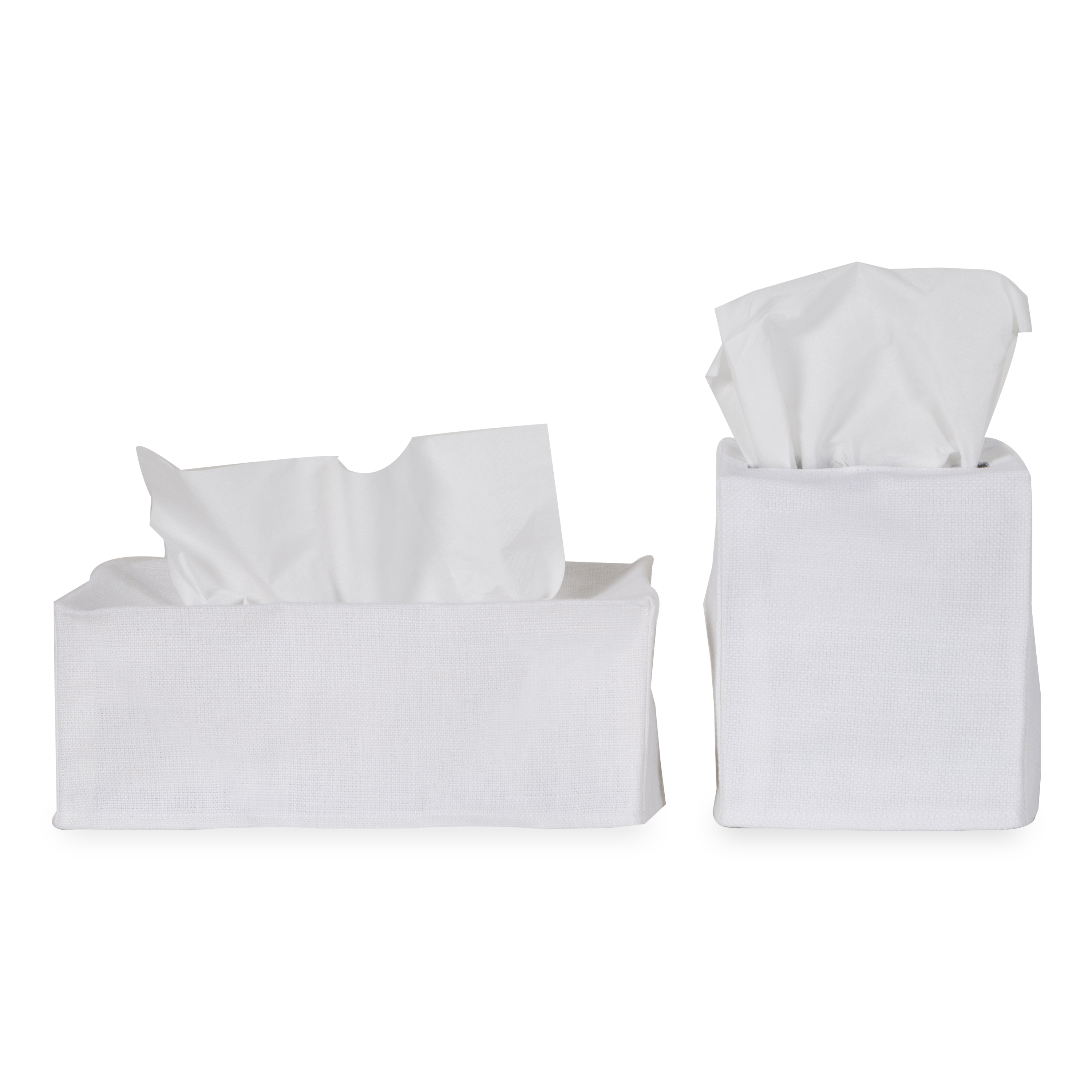 Linen Tissue Box Cover - Elegant & Stylish Home Decor for Living Room, Bedroom, or Bathroom | Soft Fabric Tissue Holder with Floral Design