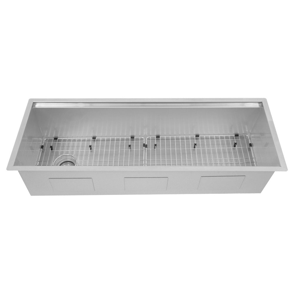 ZLINE 45 Inch Undermount Single Bowl Stainless Steel Kitchen Sink - Satin Finish with Bottom Grid & Accessories (Model SLS 45S) | Perfect for Modern Kitchens, Renovations & Heavy-Duty Cooking