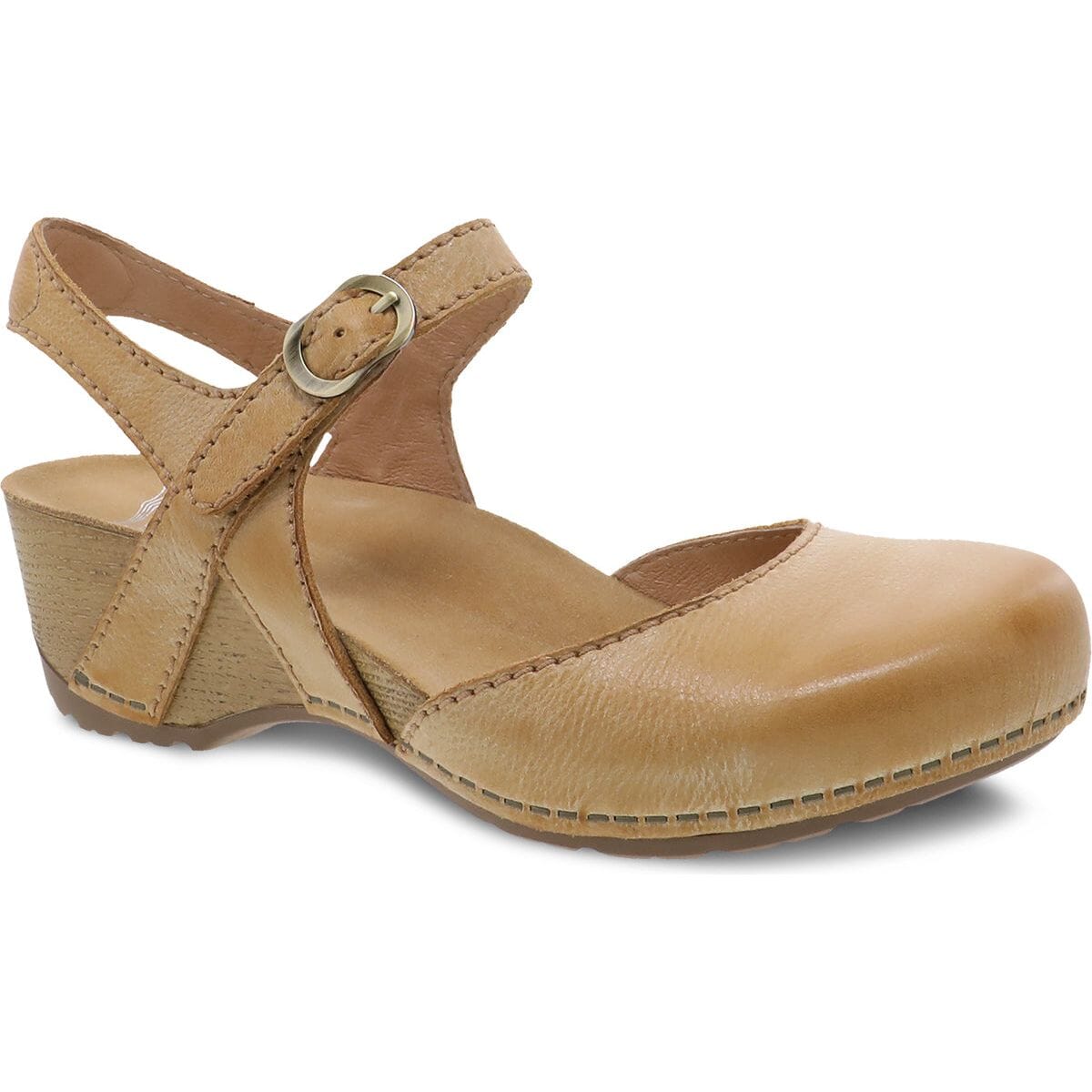 DANSKO TIFFANI Women's Milled Burnished Leather Clogs - Comfortable Slip-On Shoes for Nurses, Teachers & Healthcare Professionals
