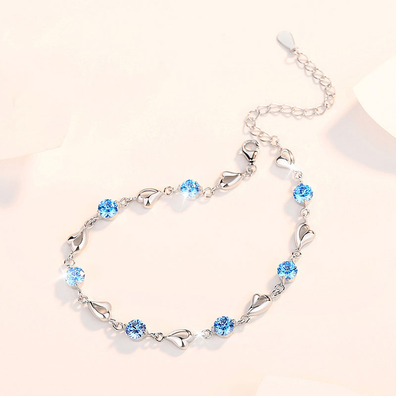 Heart of the Ocean Bracelet - Elegant Blue or White Beaded Jewelry for Women | Perfect Gift for Birthday, Anniversary & Beach Weddings