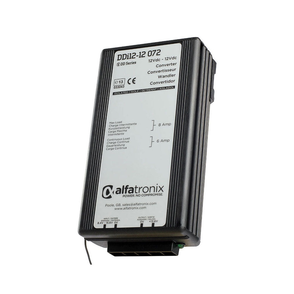 Alfatronix DDi Series 12V Isolated DC-DC Converter 72W (6A) - Power Supply for Industrial Equipment, Telecom Systems & Renewable Energy Applications