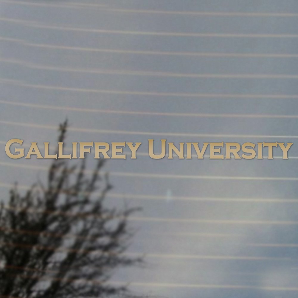 Gallifrey University Vinyl Decal - Gold Cosplay Sticker for Doctor Who Fans | Perfect for Laptops, Cars & Fan Merchandise