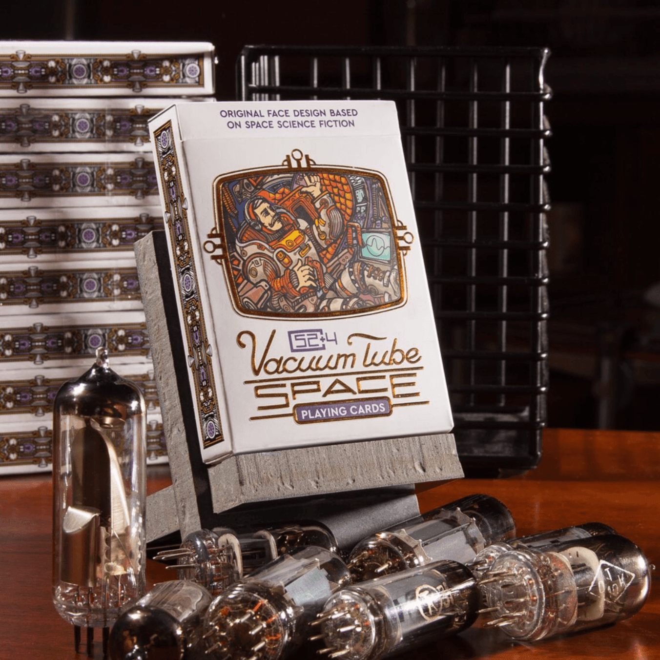 Premium Vacuum Tube Space Themed Playing Cards - Unique Sci-Fi Design for Poker, Magic Tricks & Collectors | Perfect for Game Nights & Gifts