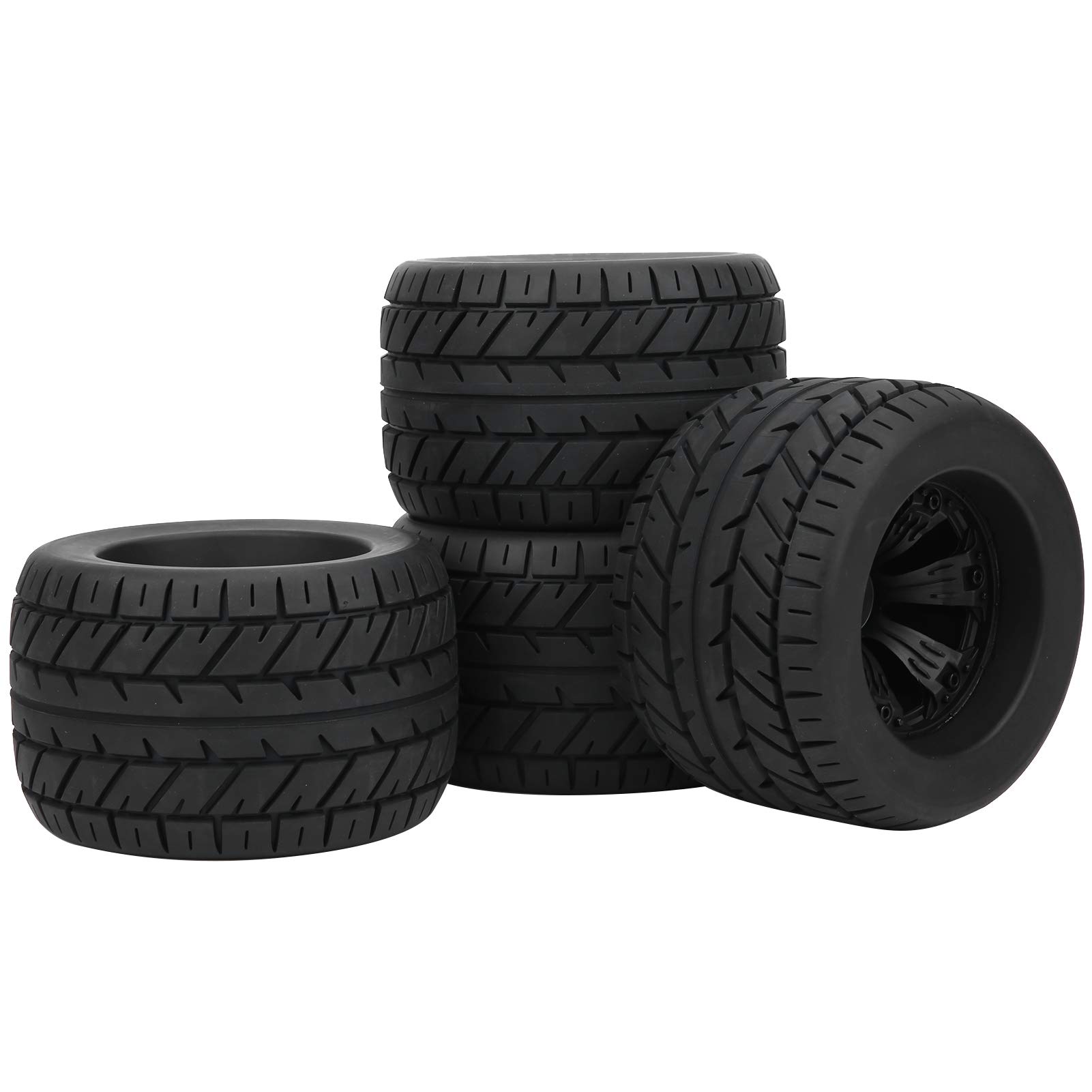VGEBY 1/8 Scale RC Tires - 4Pcs Rubber Racing Wheels (165x104mm) Compatible with ZD Racing Accessories - Perfect for Off-Road RC Cars, Trucks & Buggies