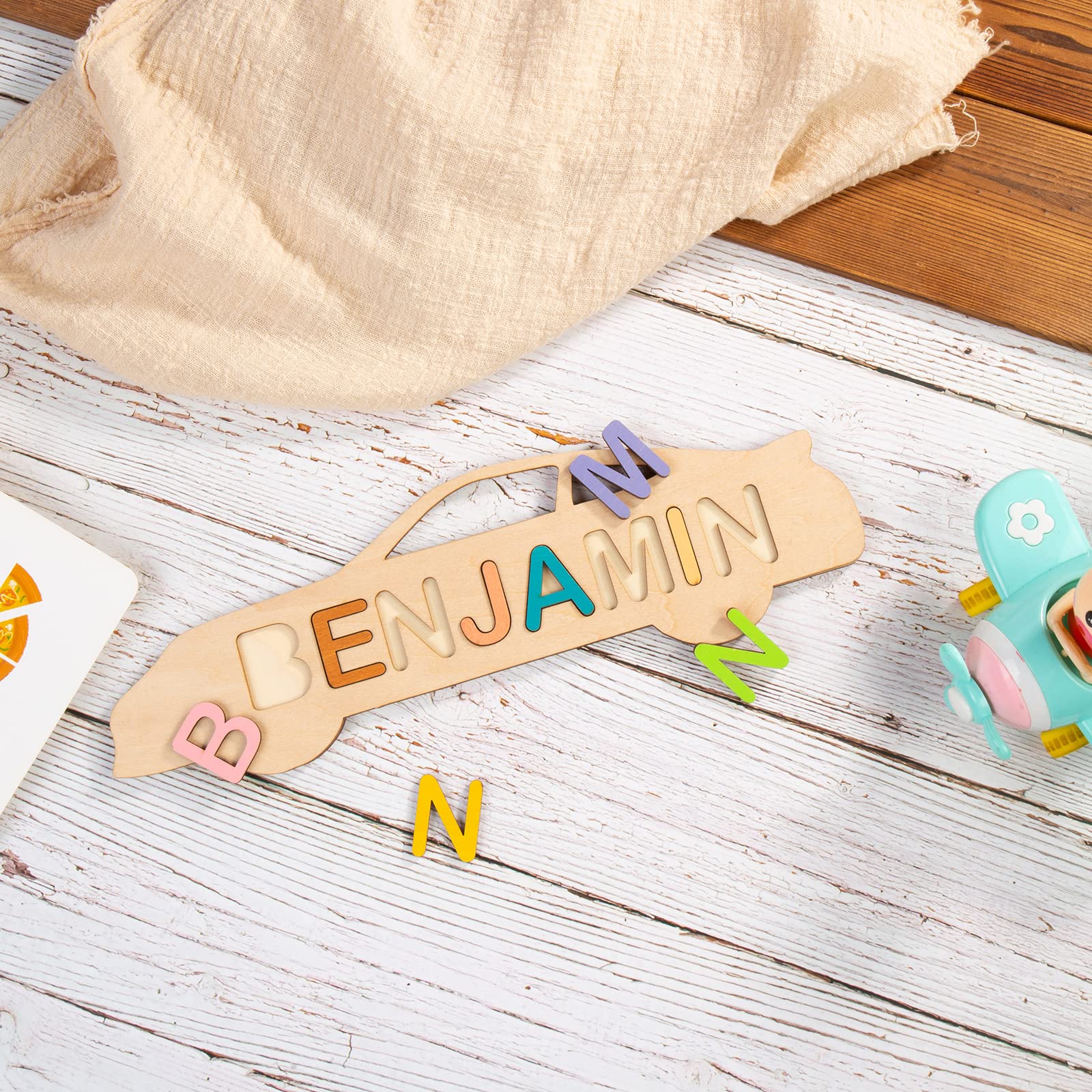 Personalized Wooden Name Puzzle - Educational Gift for Kids, Baby Boy & Girl - Perfect for Christmas & Birthday