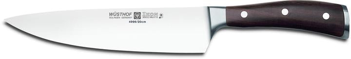 IKON 8-Inch Chef's Knife - Premium German Stainless Steel Kitchen Knife for Professional Chefs & Home Cooking - Perfect for Chopping, Slicing & Dicing Vegetables, Meat & Herbs