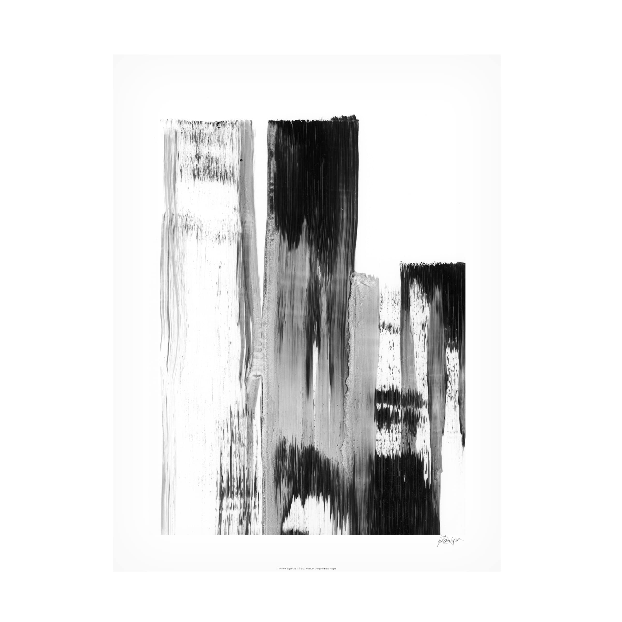 Trademark Fine Art 'Night City II' Canvas Wall Art Print by Ethan Harper - Modern Urban Landscape Painting for Living Room, Bedroom & Office Decor