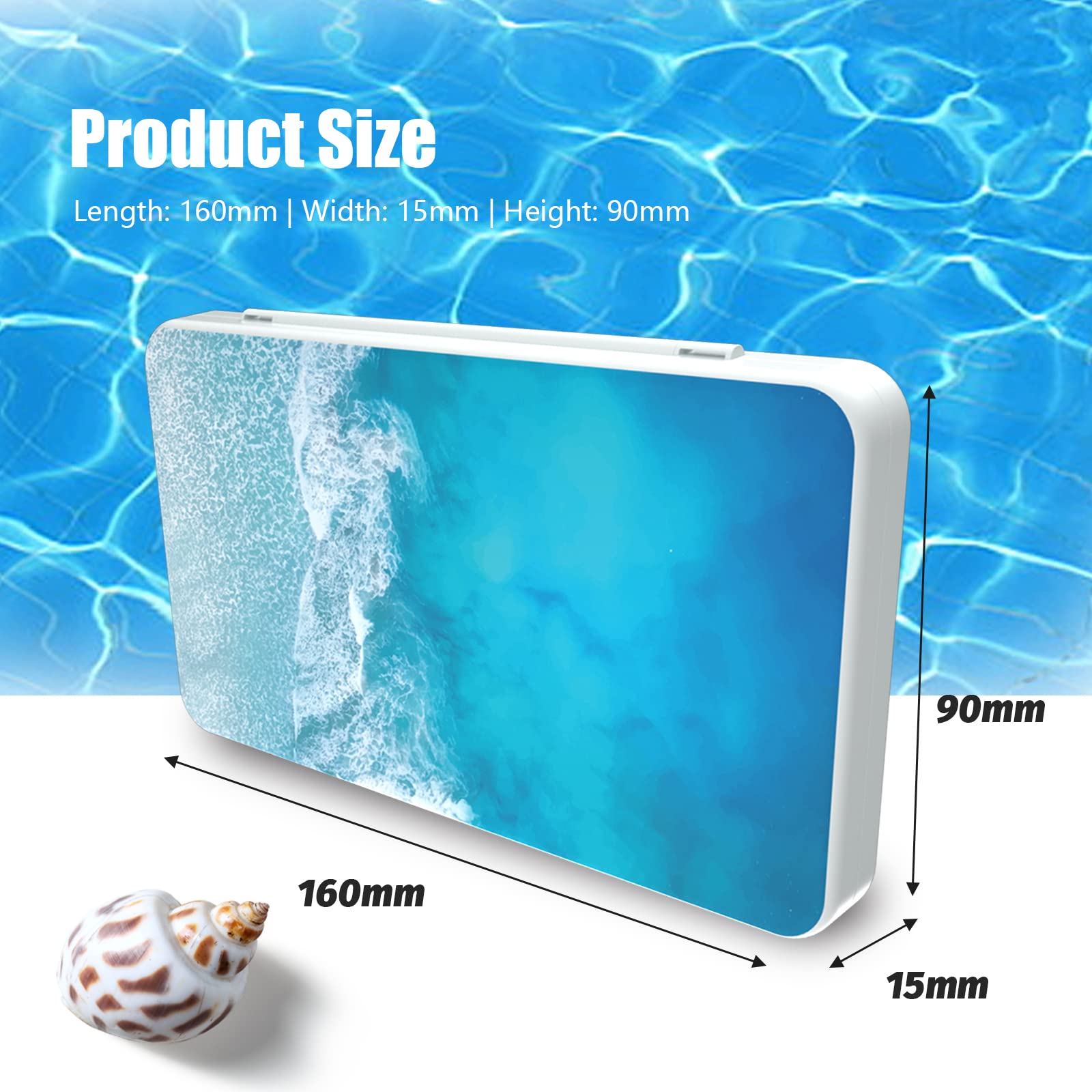 Nintendo Switch and Switch OLED Game Card Holder - 24 Game Slots & Micro SD Storage - Waterproof Sea Themed Cartridge Case for Travel & Home Organization
