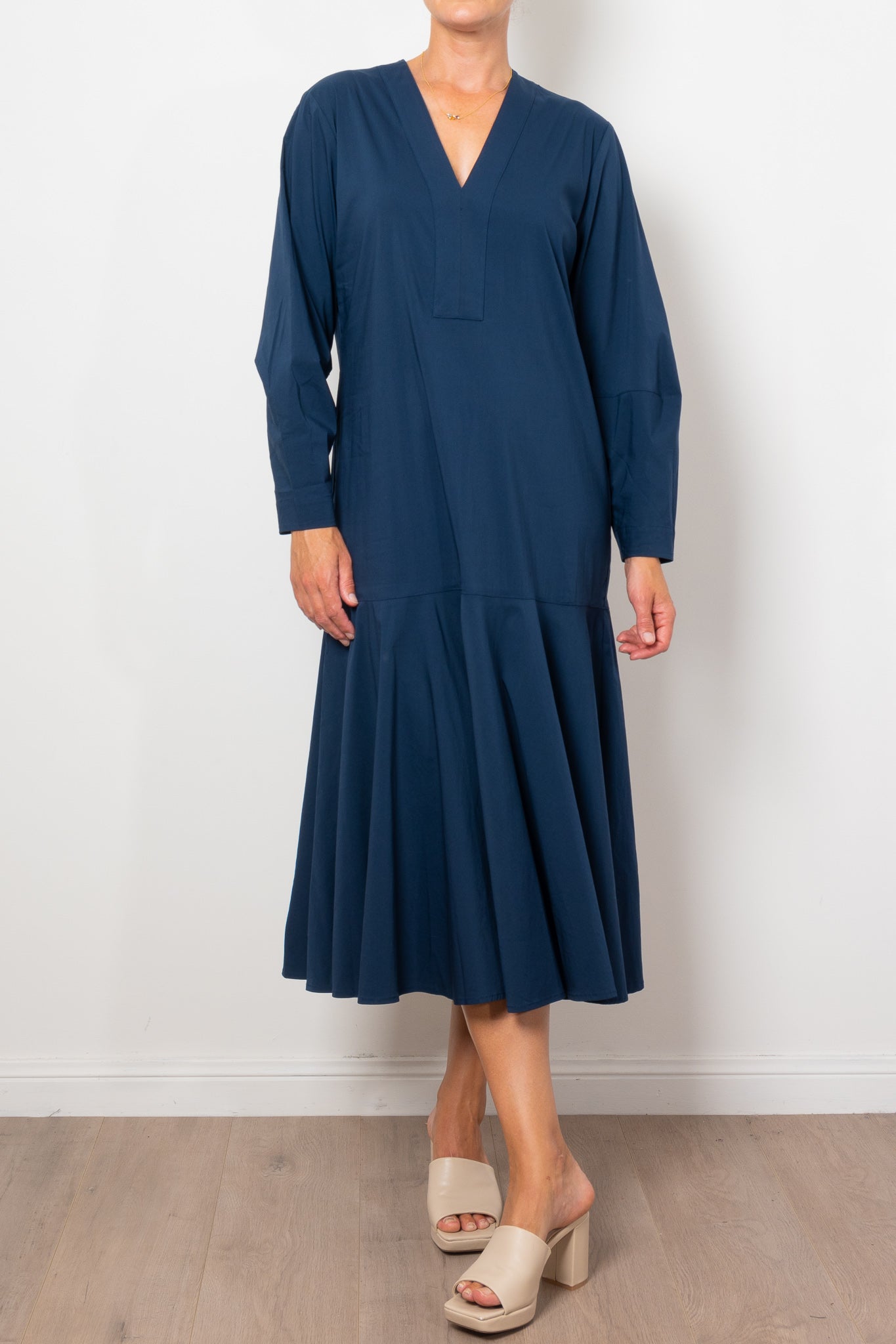 Mela Purdie Bell Sleeve Dress - Elegant Floral Print Microfiber Midi Dress for Women | Perfect for Parties, Weddings & Date Nights