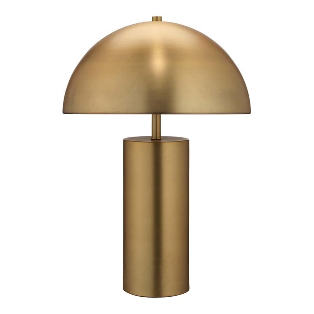 Vintage Brass Geometric Table Lamp - Modern Iron Desk Light for Home Office, Bedroom & Living Room Decor