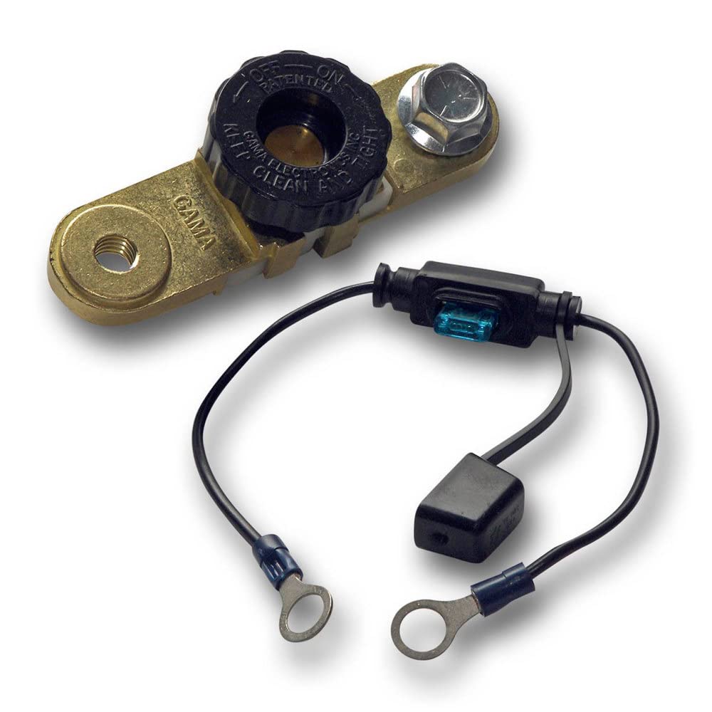 WirthCo 20310 Battery Disconnect Switch with Bypass - Side Mount Battery Cut Off Switch for RV, Boat & Marine Applications - Heavy Duty Battery Isolator for Automotive & Off-Grid Power Systems