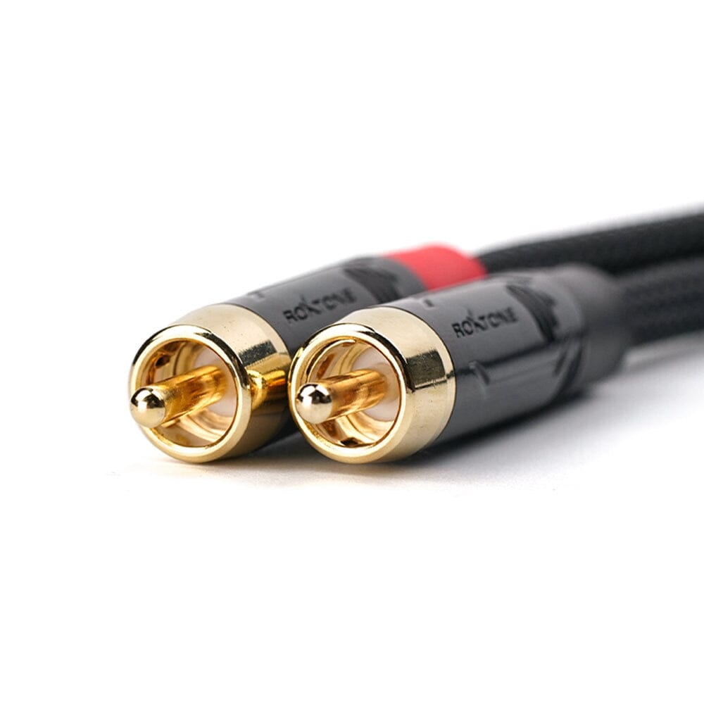 Premium Fanmusic C003 RCA Audio Cable 25cm - High-Quality Stereo Interconnect for Home Theater, Speakers, Amplifiers & Audio Systems - Perfect for DJ Equipment, Gaming Setups & Music Production