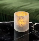 Frosted Glass Candle Holders Set of 6 - Elegant Tea Light Holders for Wedding, Party, Home Decor & Romantic Ambiance