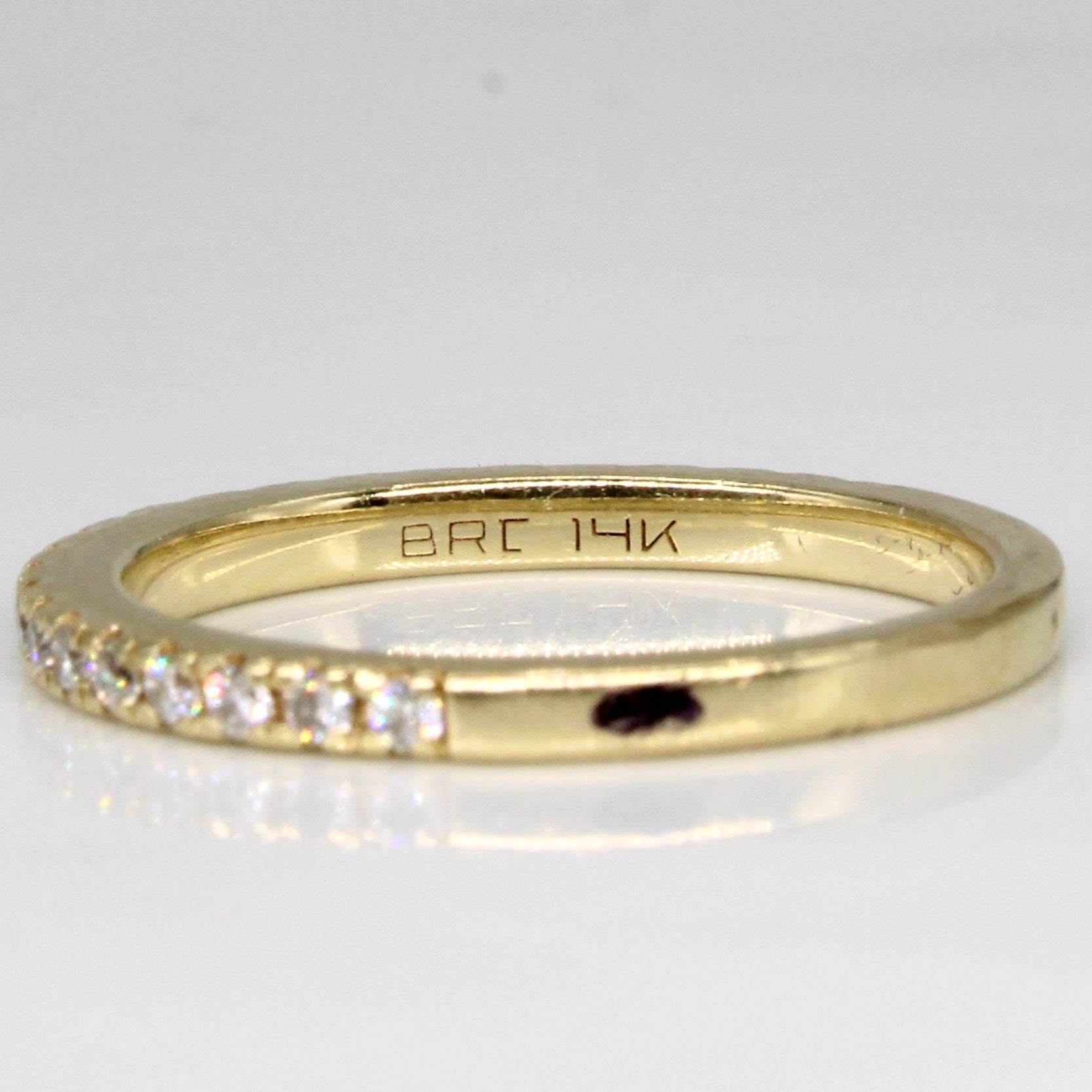 Semi Eternity Diamond Wedding Band Ring | 0.20ctw Round Cut Diamonds | Size 4.75 | Perfect for Anniversary, Engagement & Bridal Jewelry Gifts