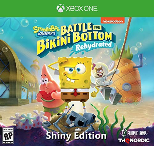 Spongebob Squarepants: Battle for Bikini Bottom - Rehydrated Shiny Edition for Xbox One | Remastered Adventure Game | Perfect for Kids & Family Gaming Nights