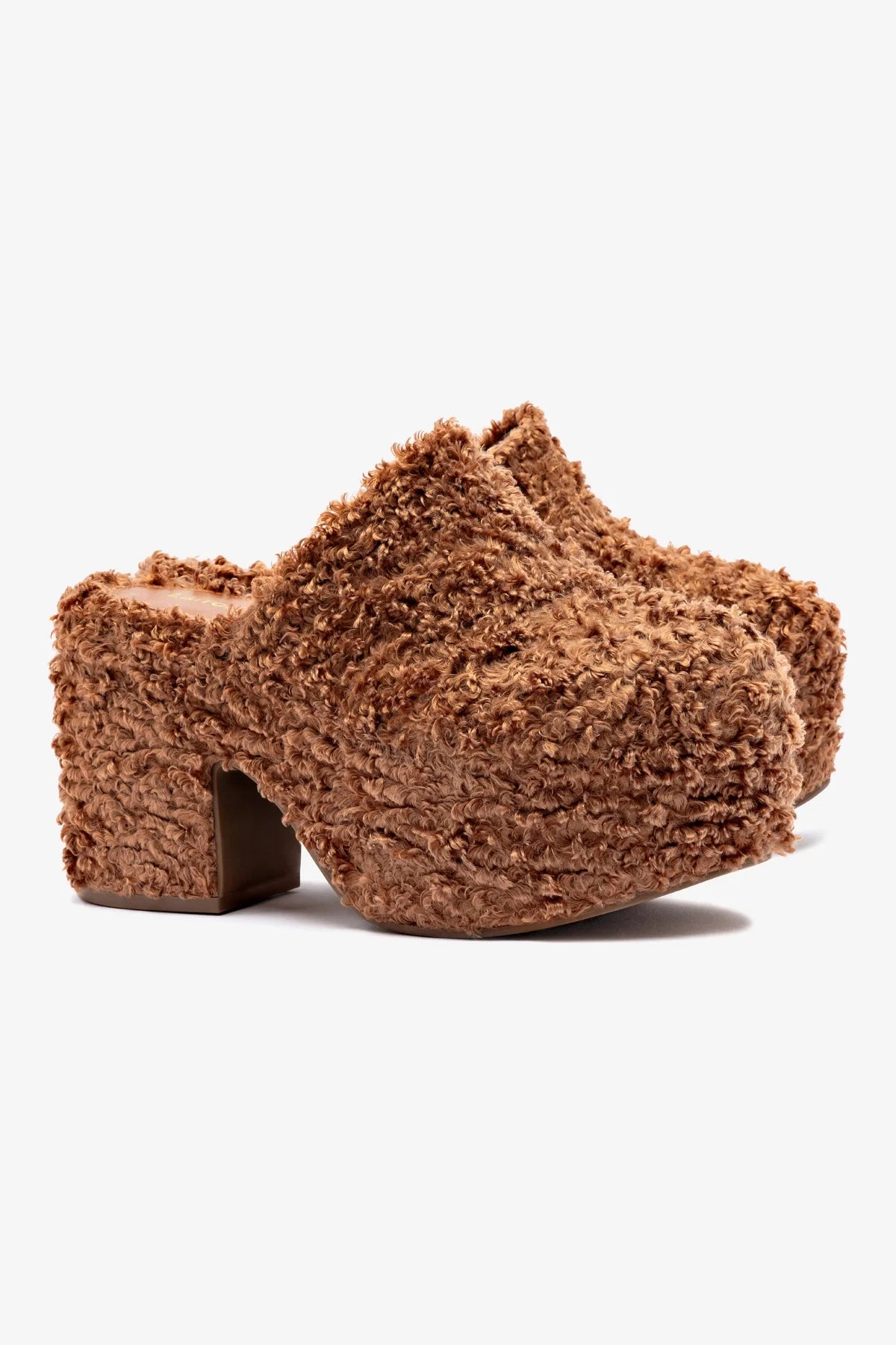 Miso Clog Brown Shearling Slippers - Warm & Comfortable Winter House Shoes for Women, Indoor & Outdoor Use - Perfect for Home, Office, and Casual Wear