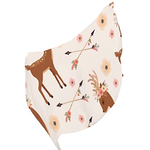 Elegant Deer Floral Wreath Brown