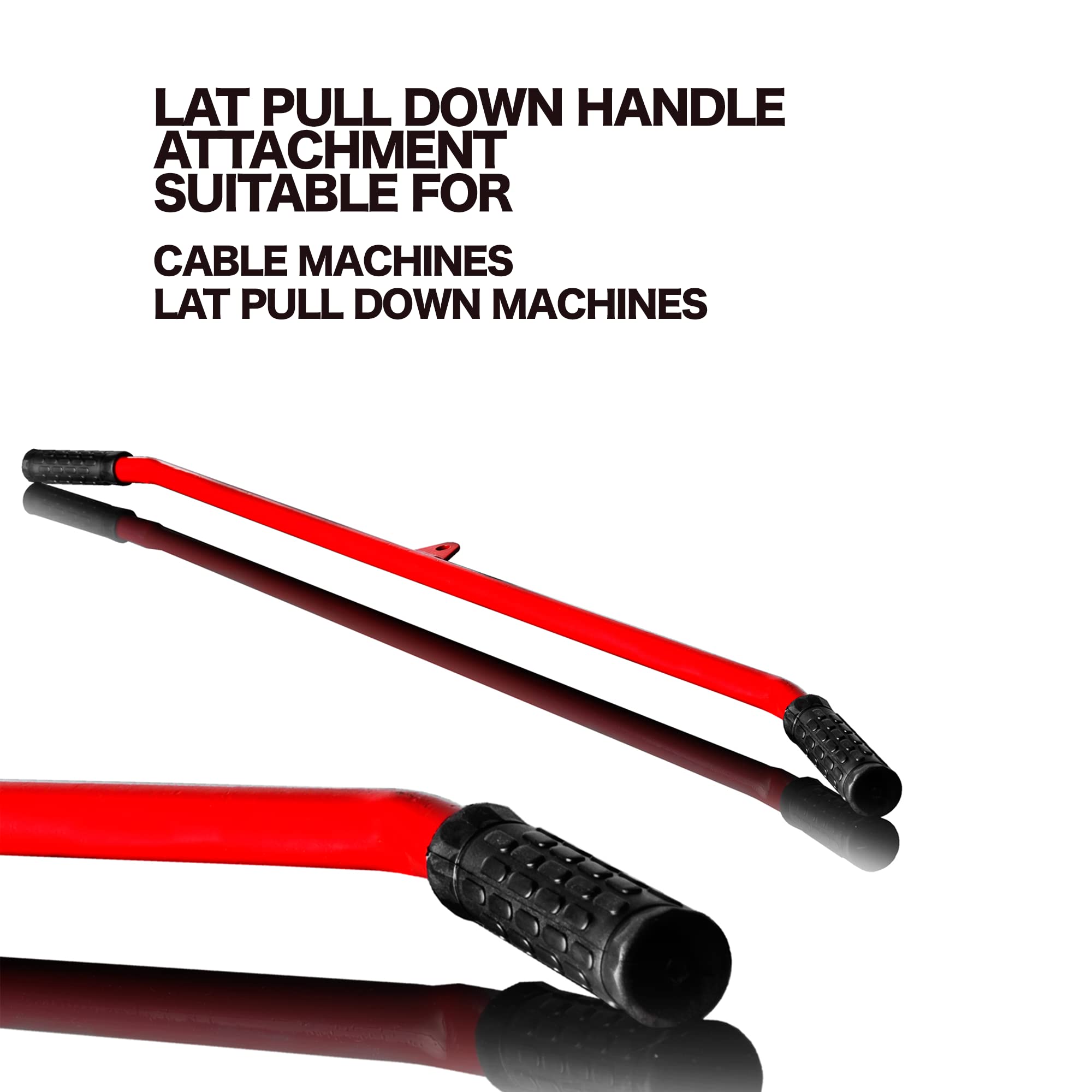 FH Tricep Double Rope & V Bar - Multipurpose Gym Attachment for Tricep Press Down, Seated Row & Full Extensions | M8 Hook with Foam Handle | Perfect for Home & Commercial Gym Workouts
