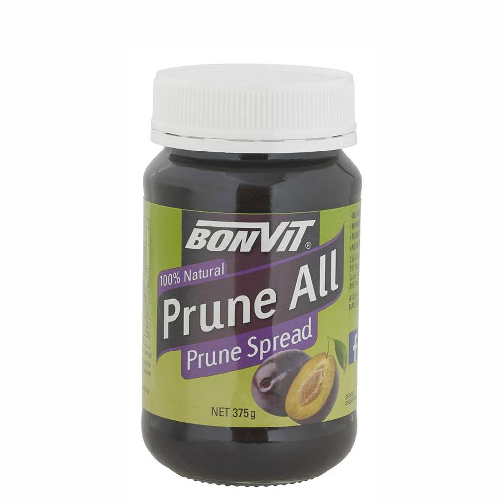 Bonvit Prune Spread - 100% Natural Fruit Jam, No Added Sugar, Vegan & Gluten-Free - Perfect for Toast, Yogurt & Healthy Snacks