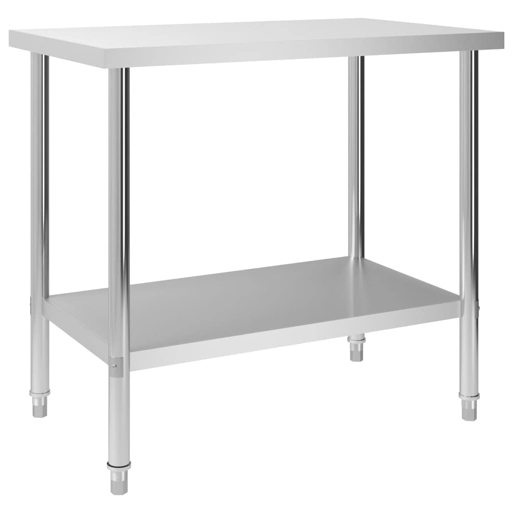 Estink Heavy Duty Kitchen Work Table - Sturdy Home Workbench with Floor Protection for School, Office & DIY Projects | Perfect for Cooking, Crafting & Workspaces