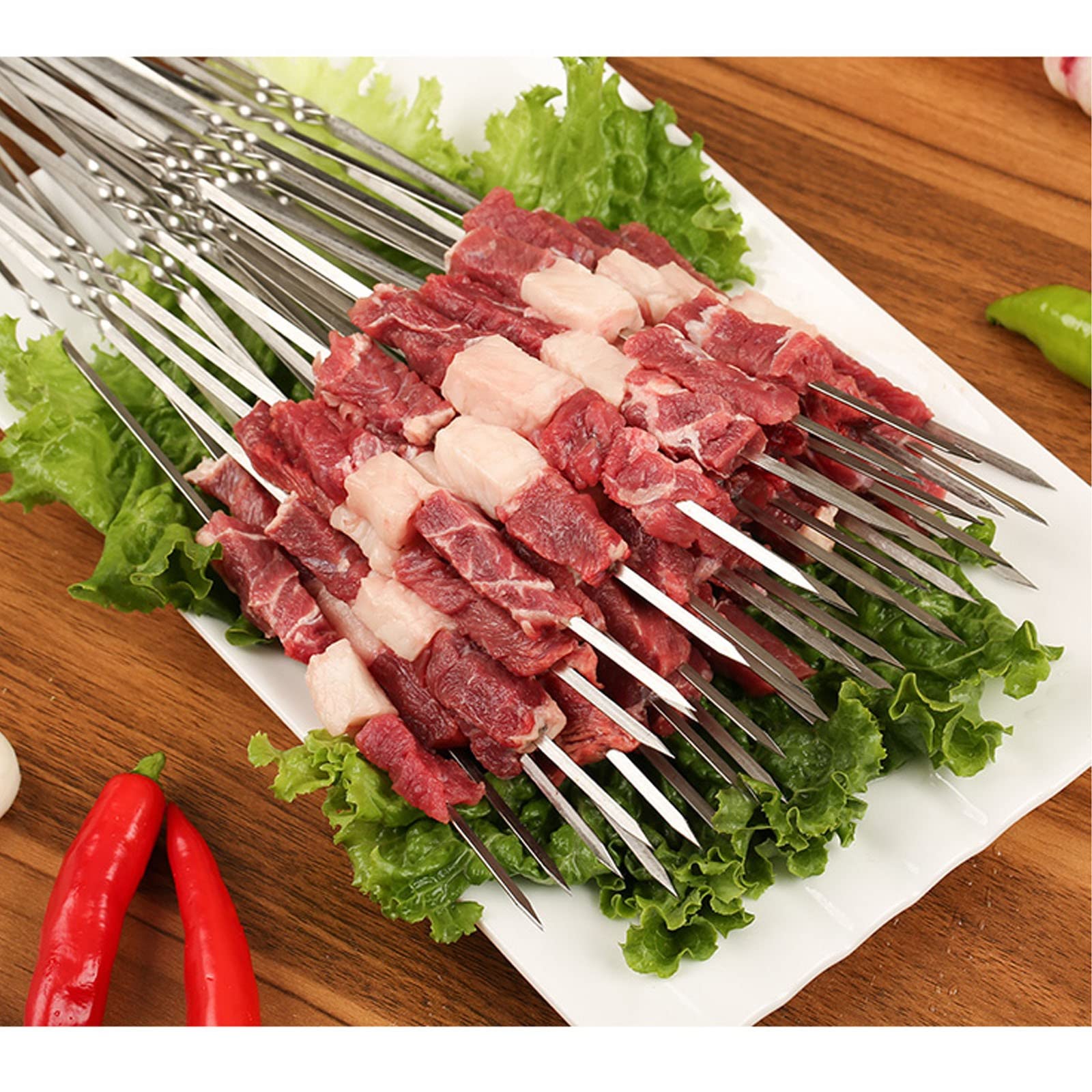 Reusable BBQ Meat Skewer Tool Maker - Commercial & Home Plastic Kebab Skewer Box (1cm Size, Makes 144 Strings) | Perfect for Backyard Grilling, Camping, and Catering Events