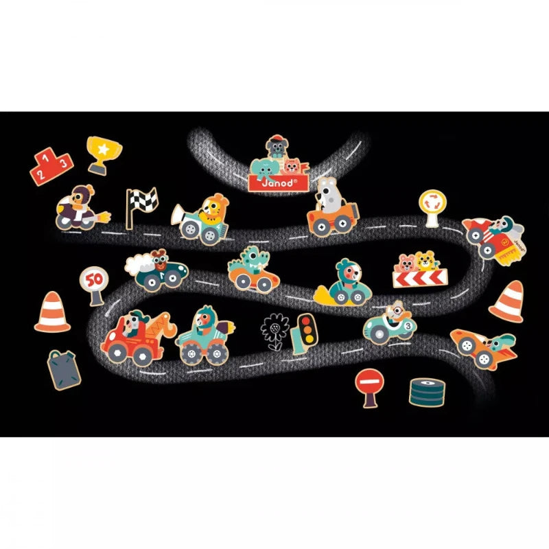 24-Piece Wooden Magnetic Vehicles Toy Set for Kids - STEM Learning, Pretend Play & Travel Activities - Perfect for Home, Classroom & Road Trips