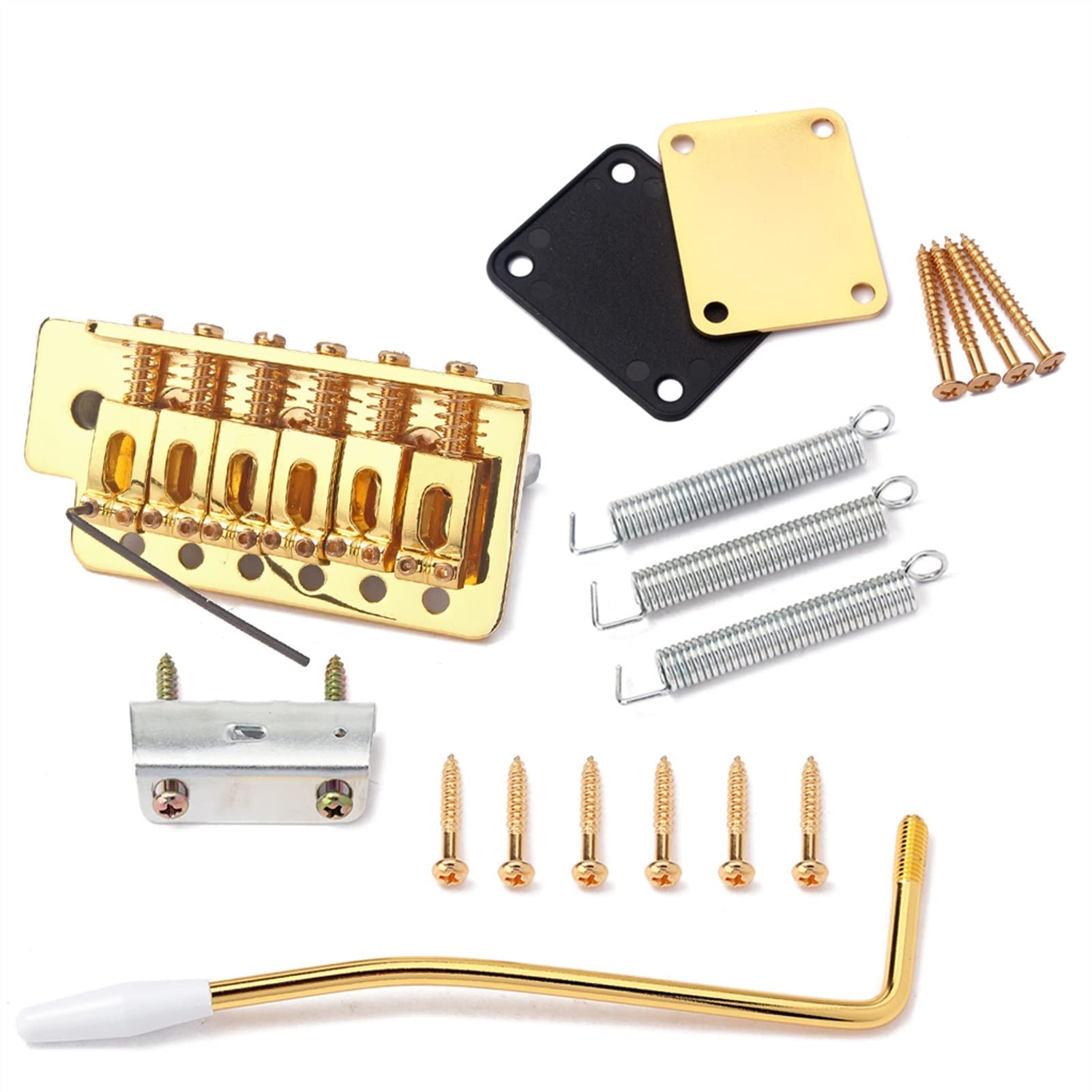 Premium Alloy Electric Guitar Tremolo Bridge Locking System Set - Gold Finish for Enhanced Stability & Tuning | Perfect for Rock, Metal & Stage Performances