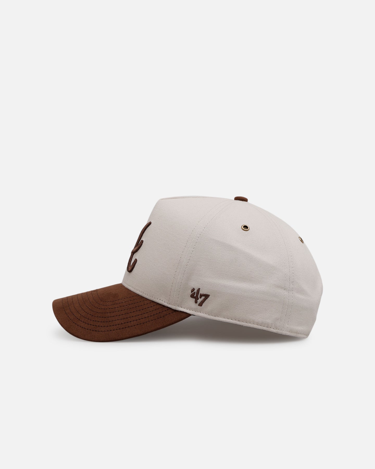 47 Brand Atlanta Braves 'Coconut' Snapback Hat - Adjustable Baseball Cap for Men & Women - Perfect for Sports Games, Casual Outfits and Braves Fans