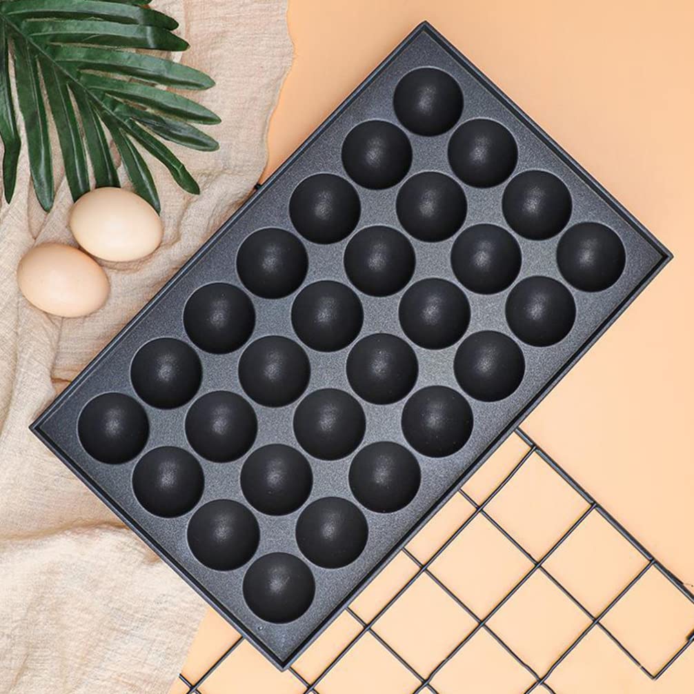 Cabilock 1-Piece Aluminum Pancake Ball Maker - Egg Frying Pan, Cake Pops Mold, Meatball Grill Pan, Mini Cake Molds & Baking Accessories for Desserts, Breakfast & Party Cooking