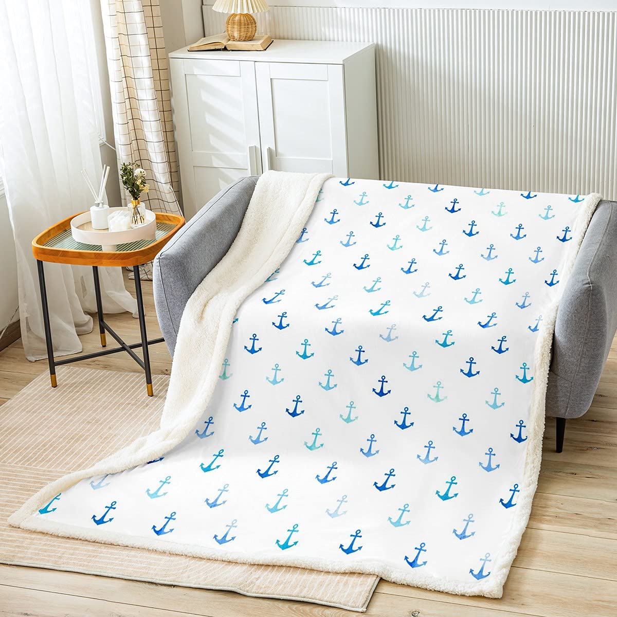 Feelyou Kids Nautical Ocean Themed Fleece Blanket - 50