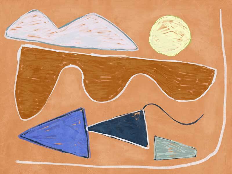 Desert Geo II Abstract Canvas Wall Art Print - Modern Home Decor for Living Room, Bedroom & Office
