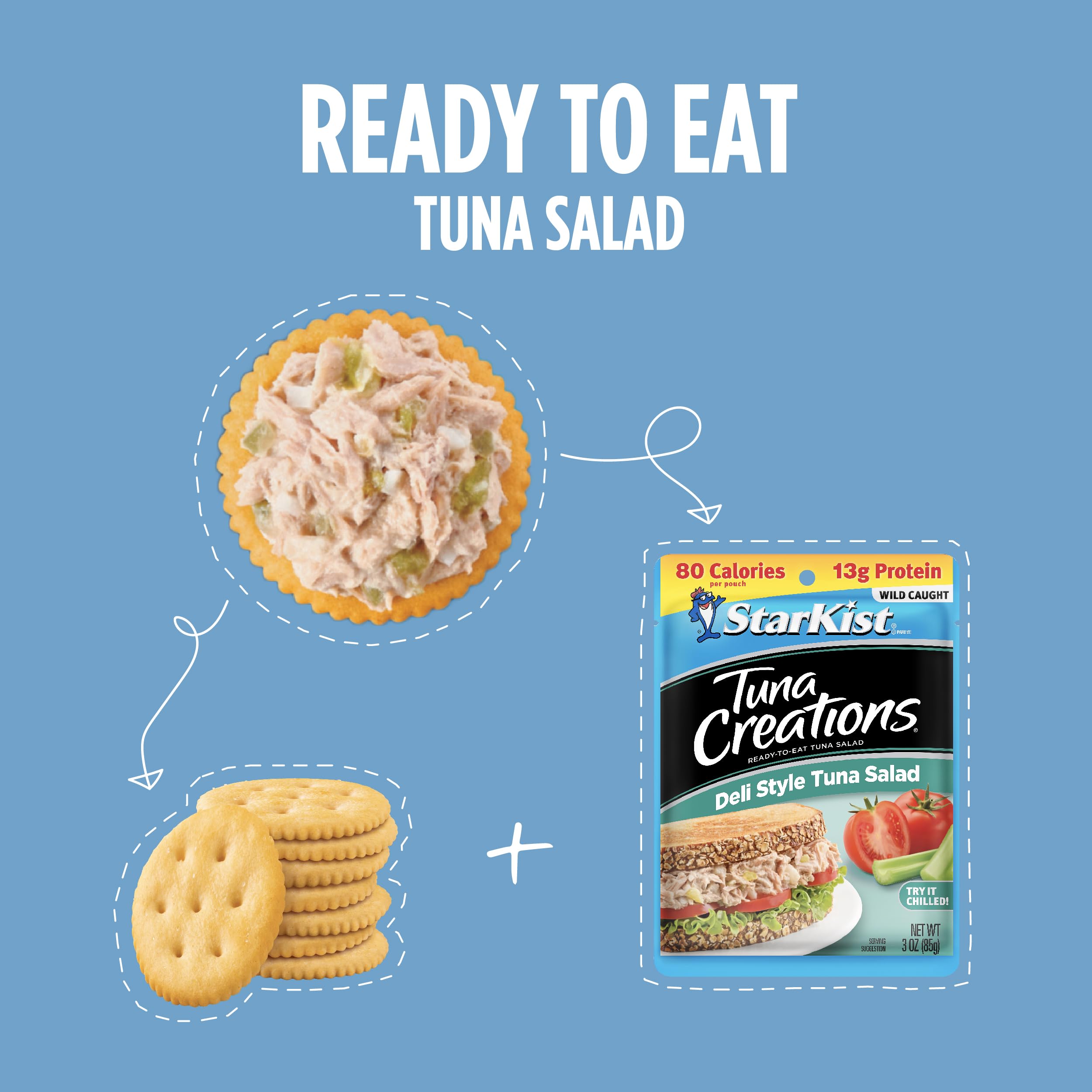 StarKist Lunch-To-Go Tuna Creations Kit - Deli Style Tuna Salad, 4.0 oz (12 Pack) | Perfect for Office Lunch, School Meals & On-the-Go Snacking
